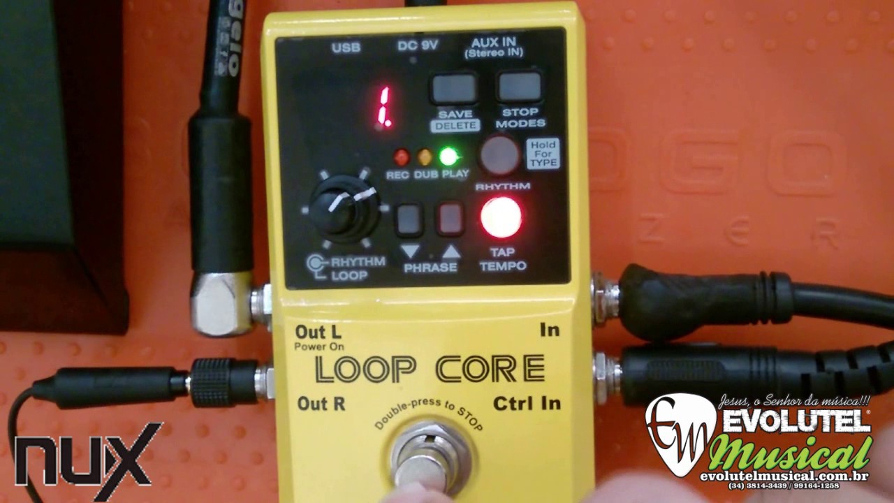 Review (Teste) completo Pedal Nux Loop Core (pedal de gravação) -evolutelmusical.com.br