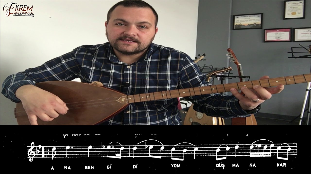 Uzun Sap Bağlama Dersi Yeni Başlayanlar İçin Çanakkale Türküsü İcrası ve Solfeji