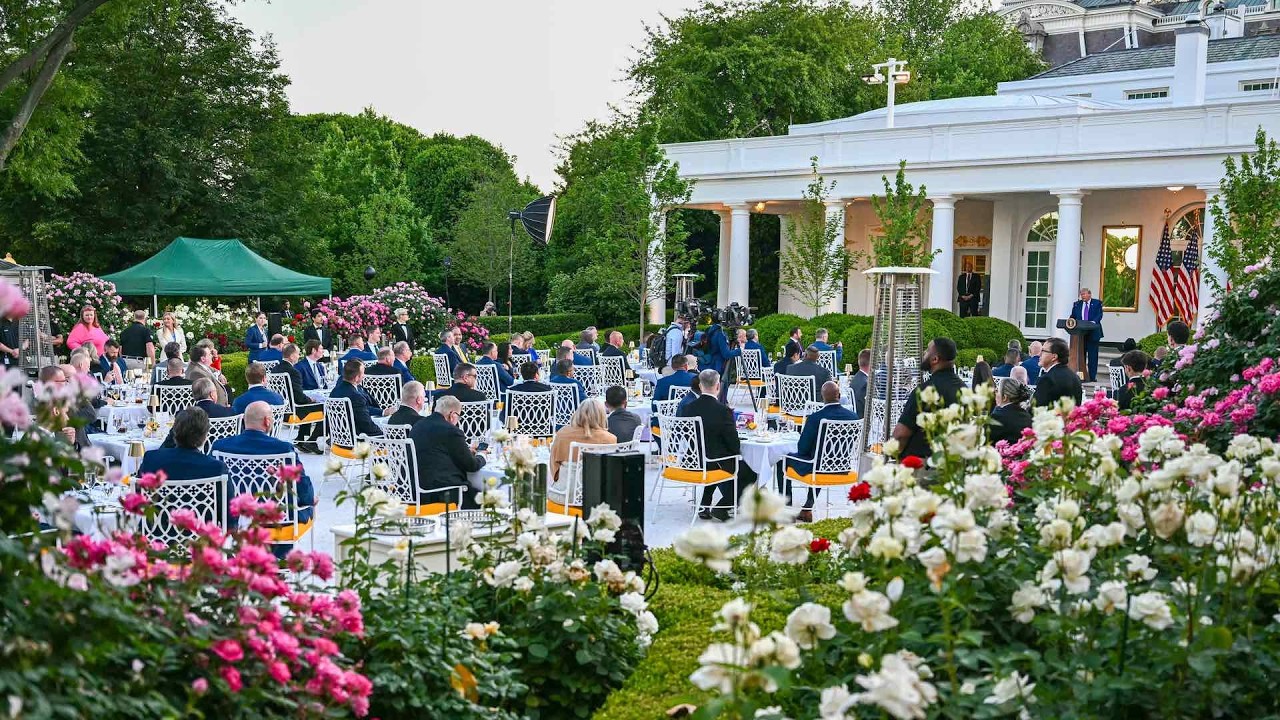 LIVE: Trump Participates in a Rose Garden Club Dinner With American Farmers