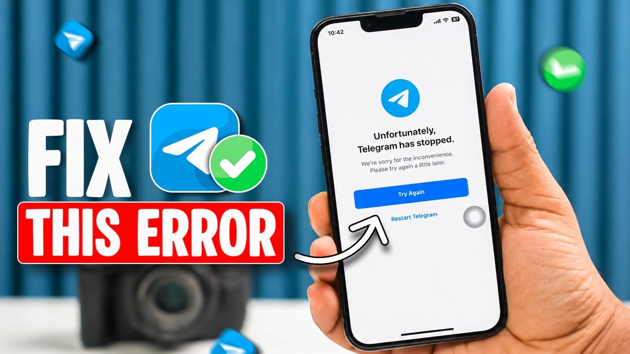 Как исправить ошибку &laquo;Telegram остановлен&raquo; на iPhone | Telegram постоянно вылетает (2026)