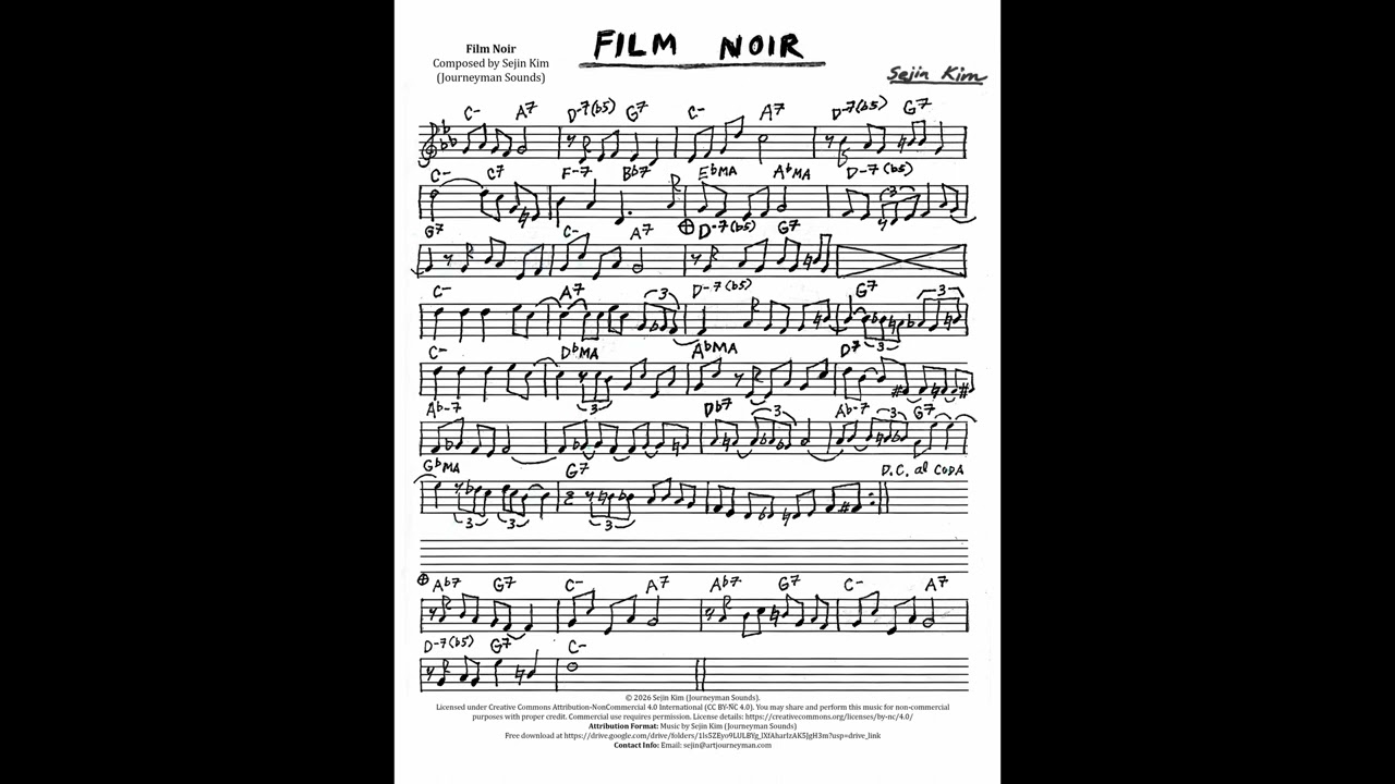 Film Noir – Original Composition / Free Sheet Music & Audio