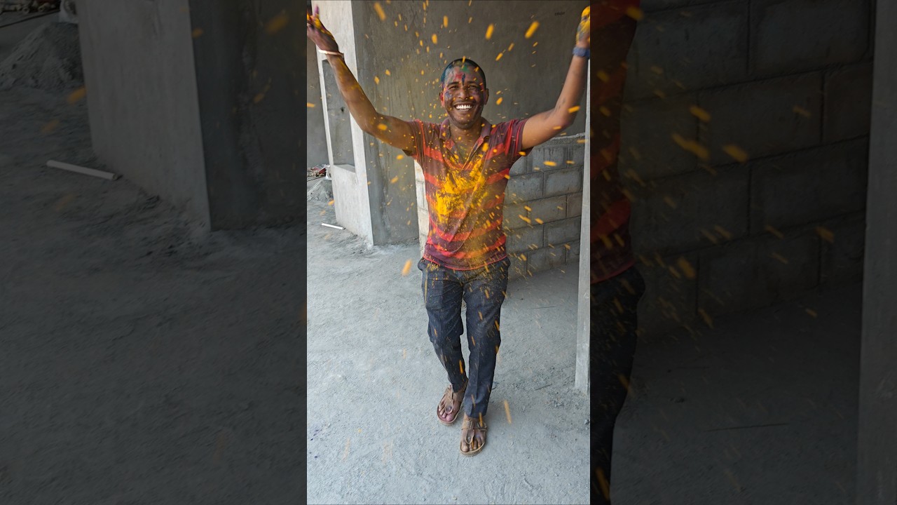Holi celebrations in site  #shortvideo #shorts #svprime#trending #trendingvideo #satish_sandhya