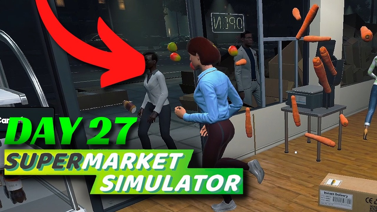 The flying food chronicles. . . | Supermarket Simulator | Lets Play