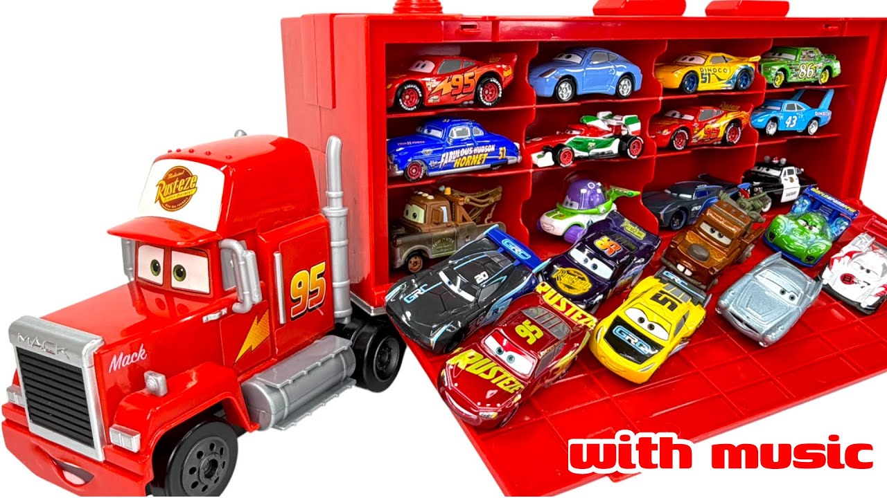 24 Types Disney Pixar Cars Tomica｜Organizing Lightning McQueen into Mack Trailer