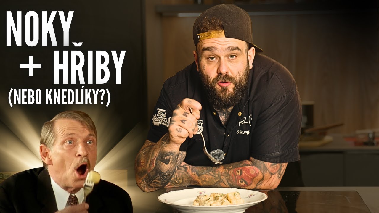 Bramborové noky s čerstvými hřiby..
