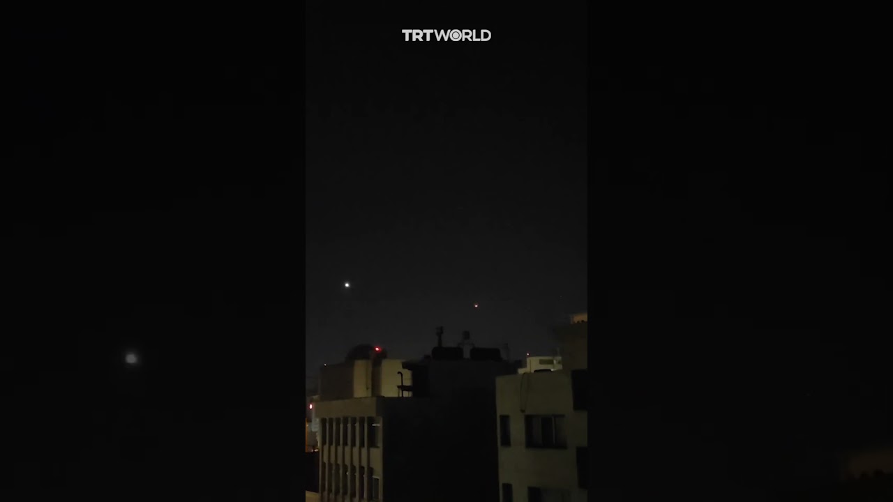 Iranian air defence in action as Israel strikes