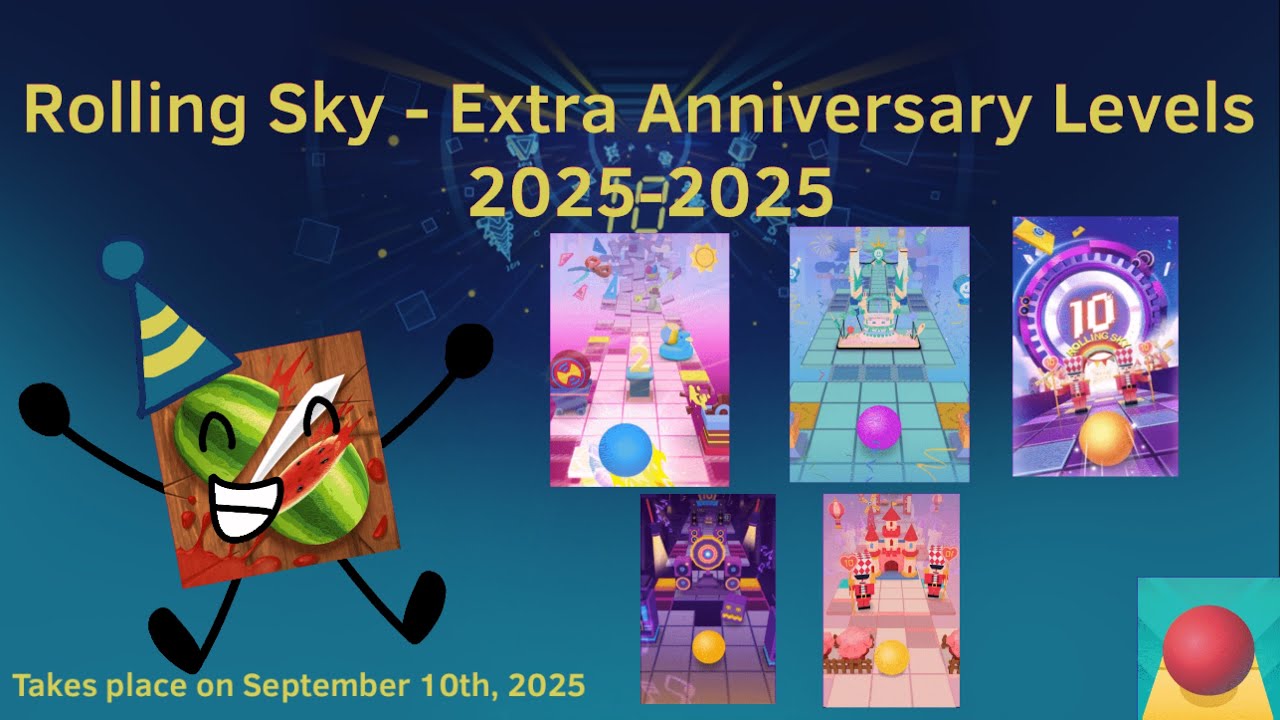 (HALF BIRTHDAY SPECIAL!! 🥳) Rolling Sky - Extra Anniversary Levels 2025-2025