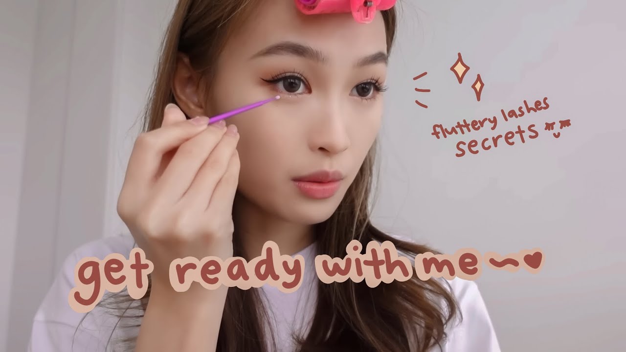 soft glam look + lash routine / GRWM 😸💕