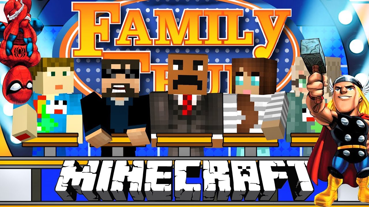 Who Should be in the AVENGERS?! *NEW* 2v2 Family Feud! in Minecraft!