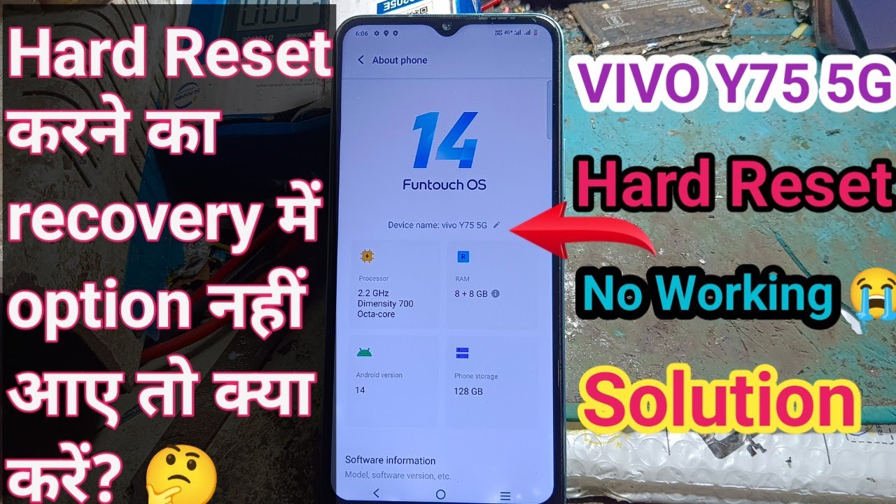 VIVO Y75 5G Unlock | Hard Reset Not Working Solution | VIVO V2142 FRP Google Pattern Screen lock