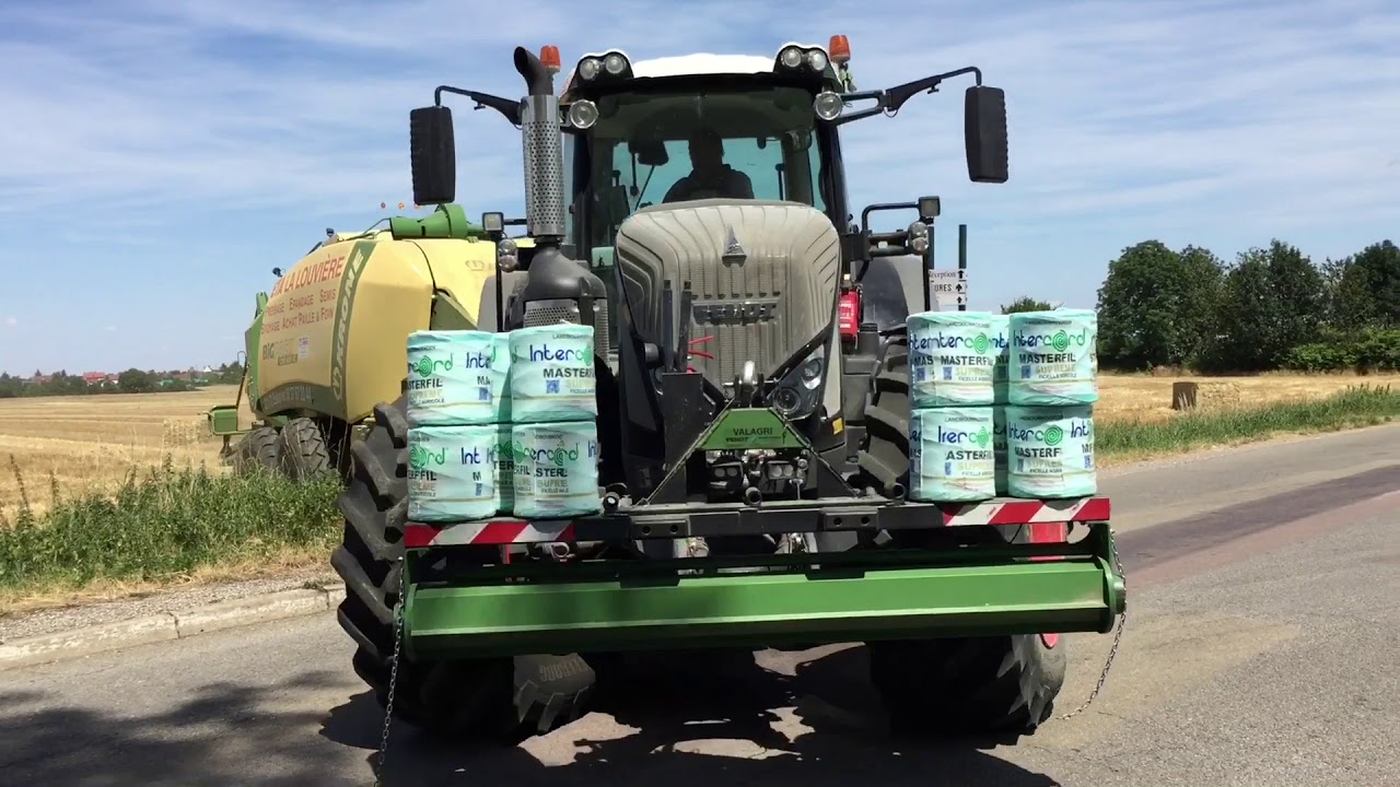 Pressage de paille / FENDT 939 black beauty / KRONE 1290 HDP xc Prechop / ETA La Louvière