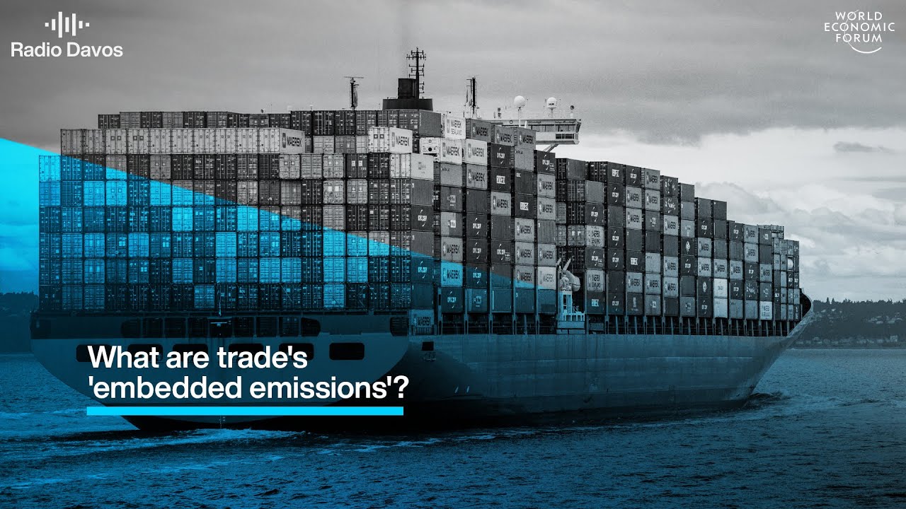 What are 'embedded emissions' and can global trade help reduce them?