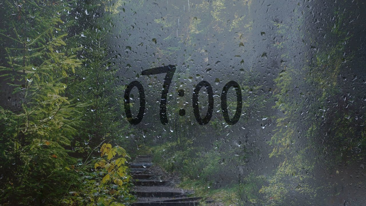 7 Minute timer with rain sounds