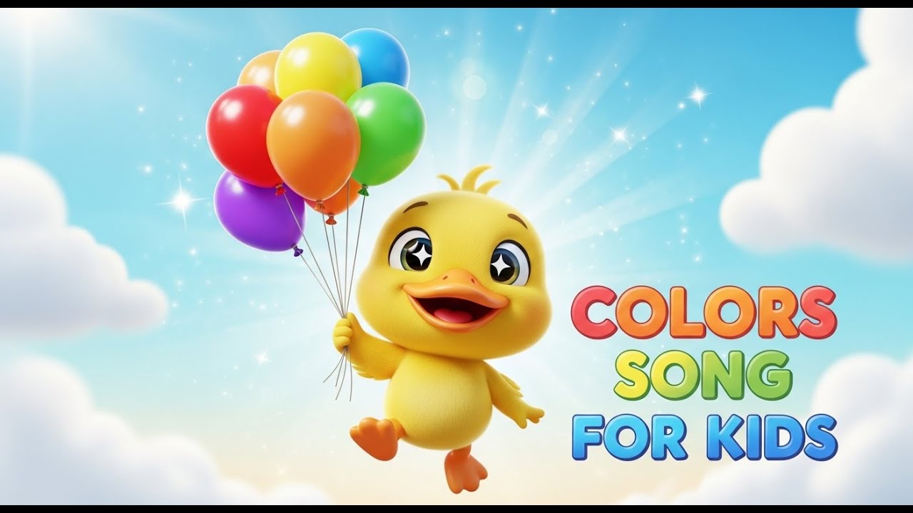 Little Yellow Duck Rainbow Balloon Song | Colors Song for Kids