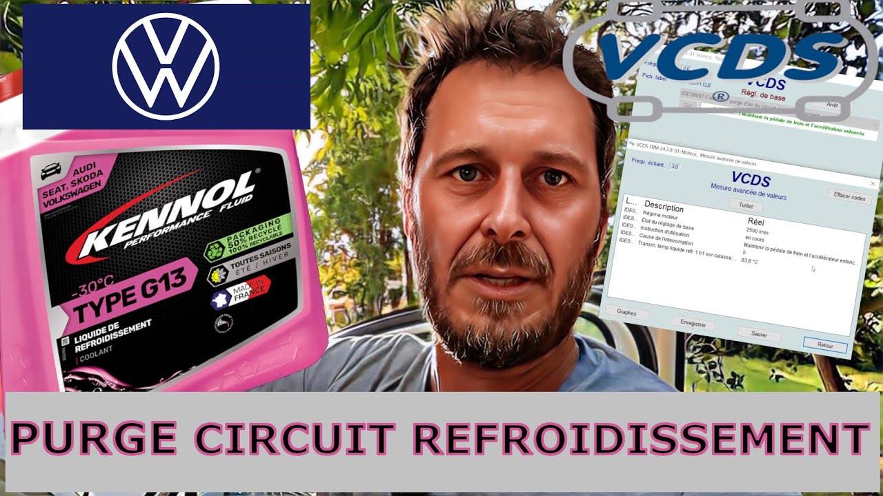 Moteur VAG : Purge du circuit de refroidissement à l'aide de VCDS