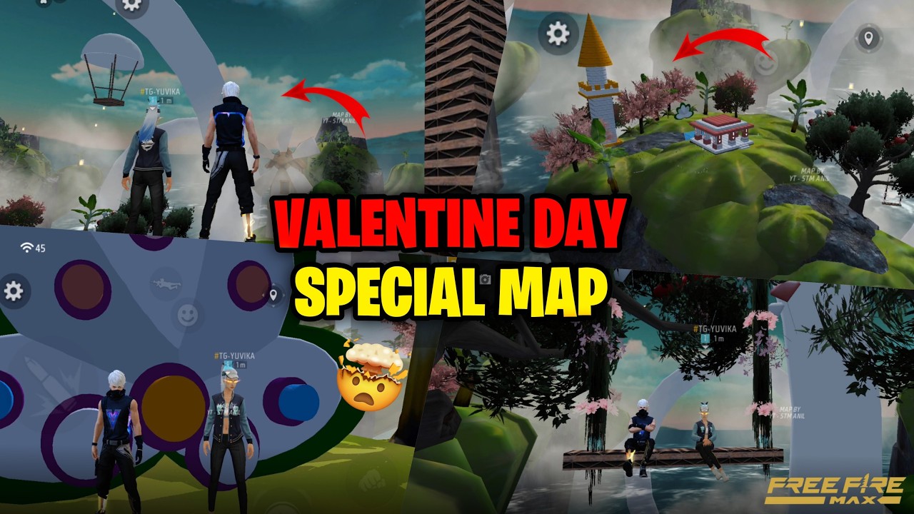 VALENTINE DAY ❤️ SPECIAL MAP IN FREE FIRE MAX 😍 | CRAZY LOVE MAP