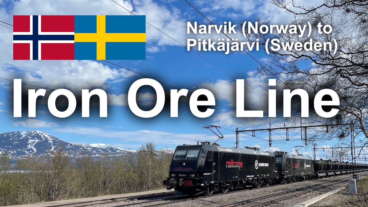 TRAIN DRIVER'S VIEW: Iron ore trains above the polar circle (The Iron Ore Line)