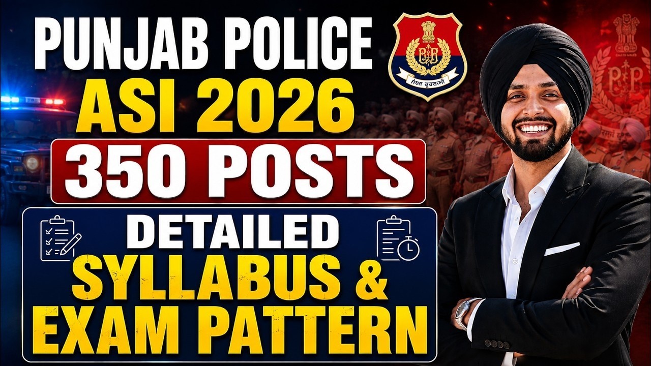 Punjab Police ASI Recruitment 2026 | Detailed Syllabus & New Exam Pattern Explained | by Gagan Sir