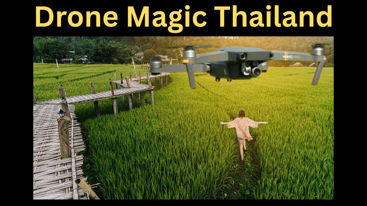 Simplistic Beauty of Rural Thailand from the air Chiang Rai Northern Region