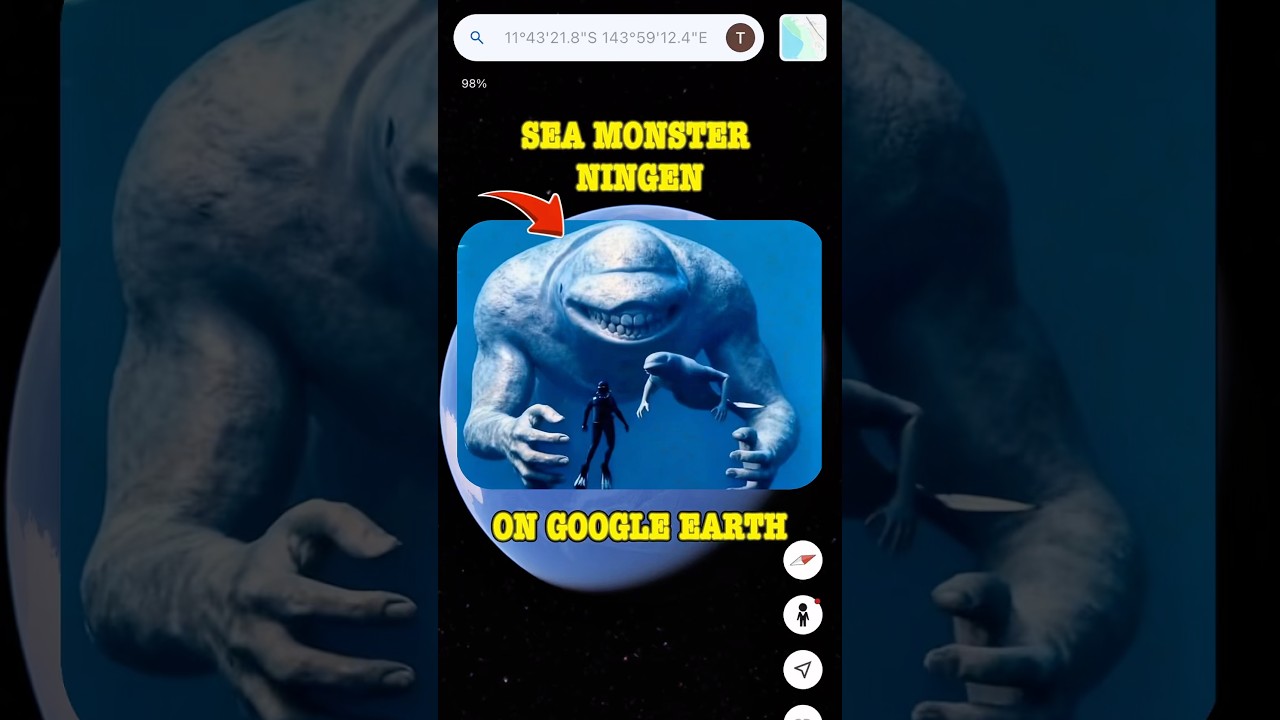 The Ningen Sea Monster was found in real life on Google Earth!
