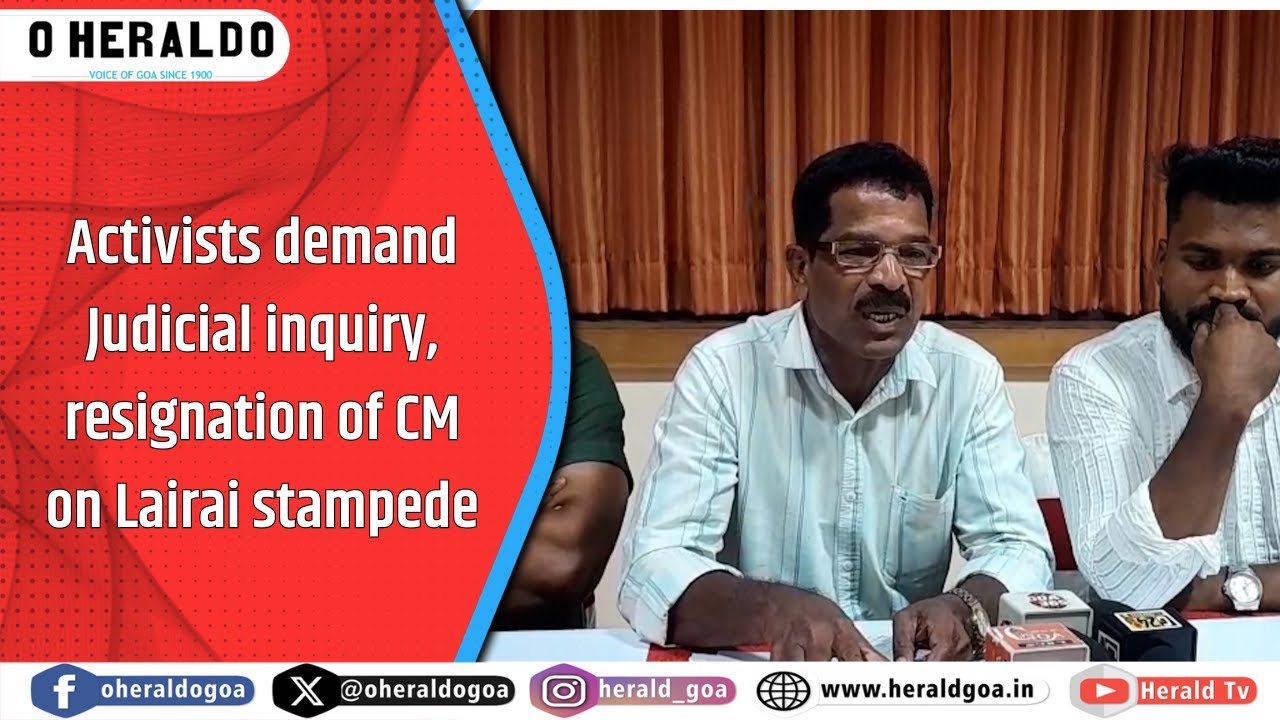 Activists demand Judicial inquiry, resignation of CM on Lairai stampede