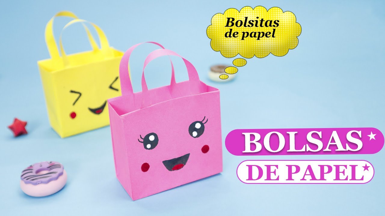 Como Hacer MINIBOLSAS DE PAPEL +Bolsas para Regalos+ Escolares+DIY