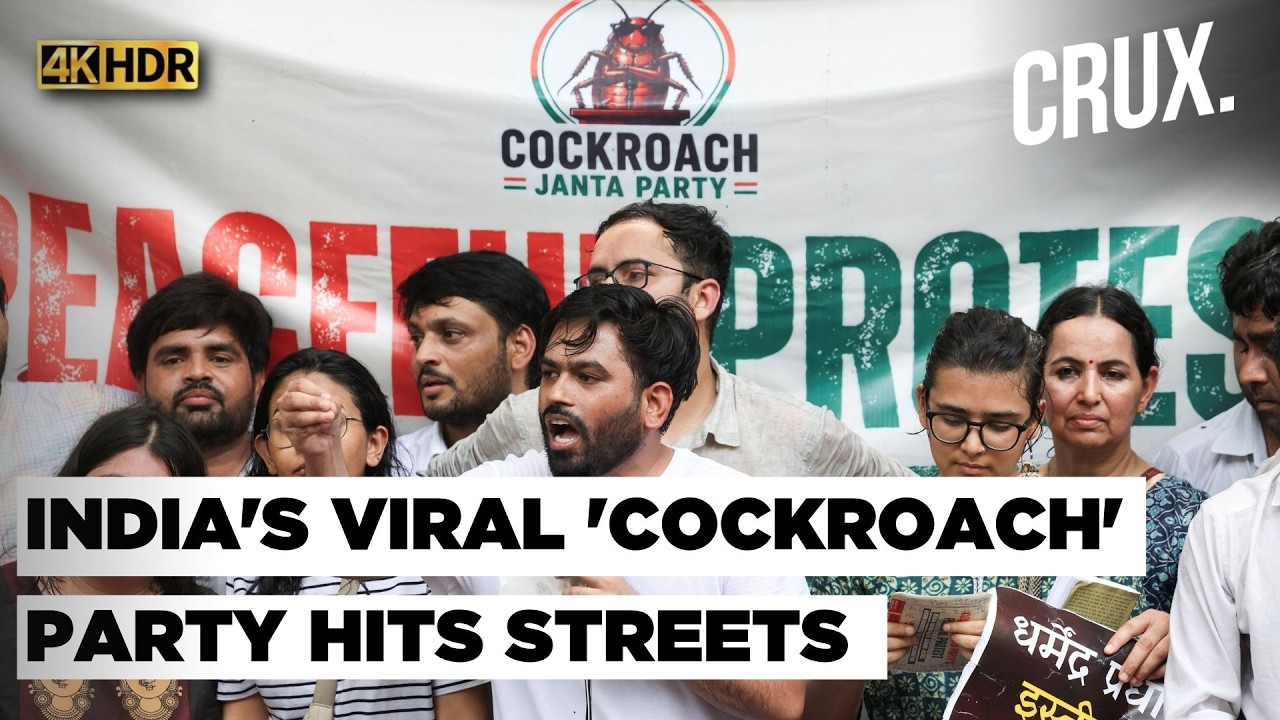 India's 'Cockroach Janata Party' Protests in Delhi as Founder Abhijeet Dipke Lands From US | 4K