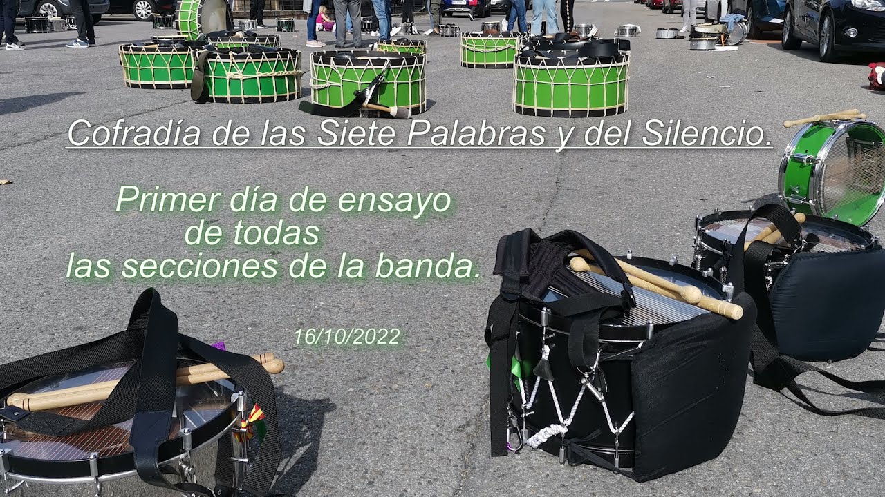PRIMER DÍA DE ENSAYO DE LA BANDA de las Siete palabras y del silencio de Logroño 16 / 10 /2022