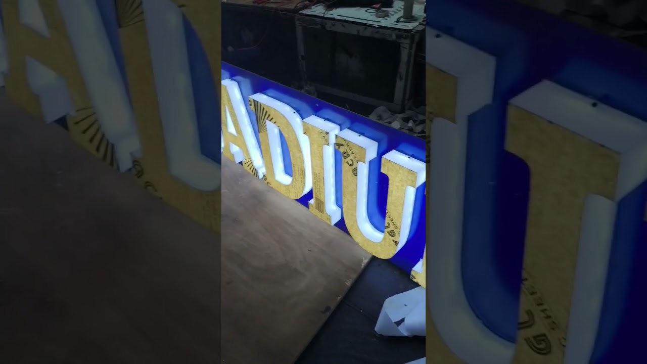3d acrylic letter making | How To Make acp led sign board #acrylicletters #backlit #acrylicsign #diy