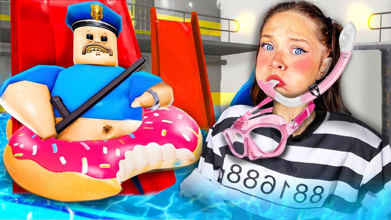 Я ЧУТЬ НЕ УТОНУЛ!!! (Waterpark Barry's Prison Run - ROBLOX OBBY)