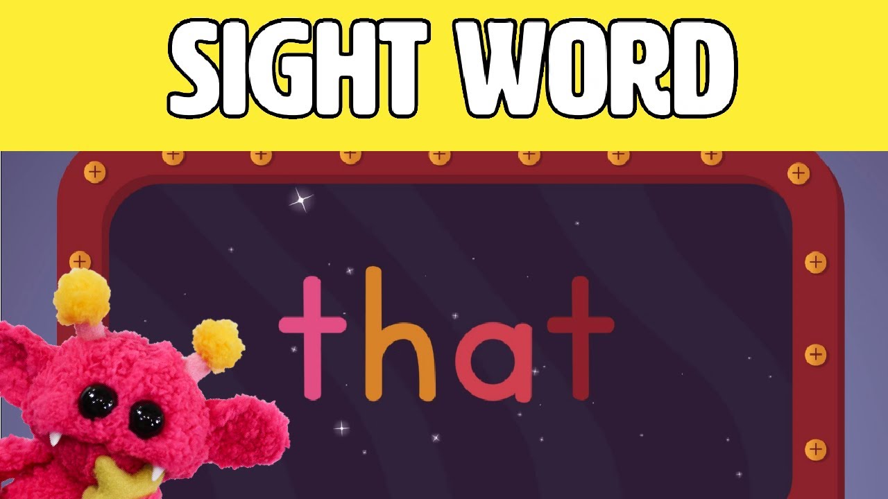 THAT - Let's Learn the Sight Word THAT with Hubble the Alien! | Nimalz Kidz! Songs and Fun!