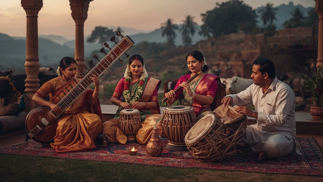 Soulful Indian Classical Music 🪷 Flute, Sitar & Tabla | Deep Relaxation & Yoga 🌞🕉️