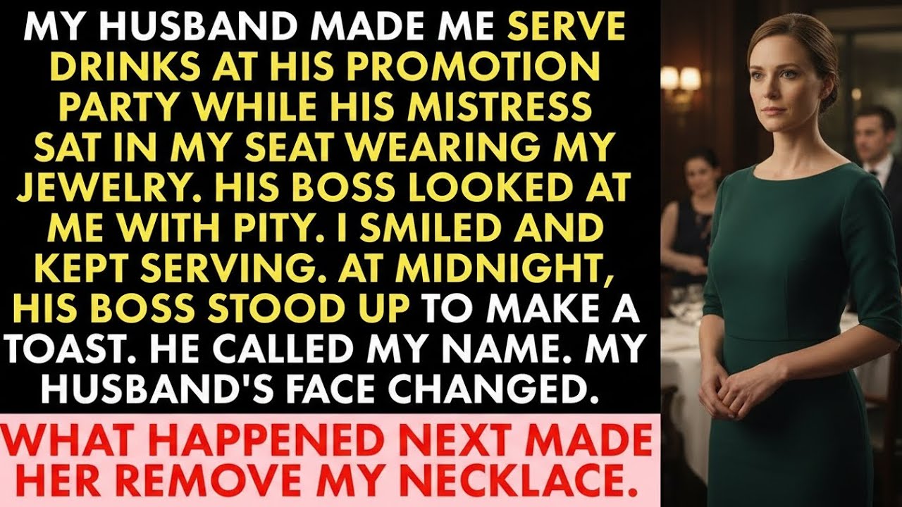 My Husband Made Me Serve Drinks While His Mistress Sat in My Seat Wearing My Jewelry