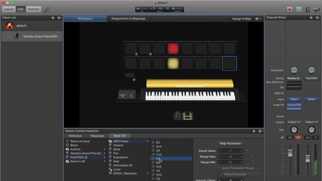 Mainstage - Tocando com os Pads do controlador