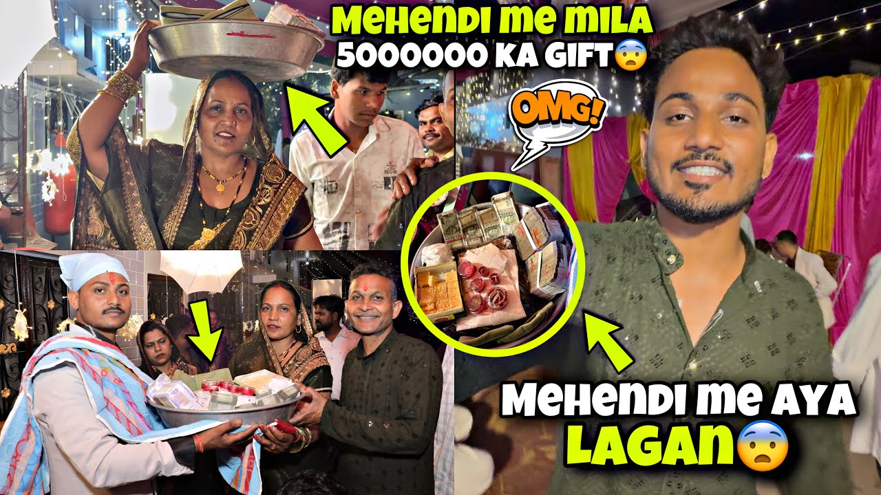Mehendi ma ayaa 50&rsquo;00000 ka Gift😨|Mehendi vlog❤️|Shadi Vlog day-15