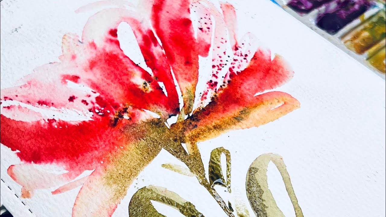 Playing with watercolor brusho, crystals, vibrant and unique fun