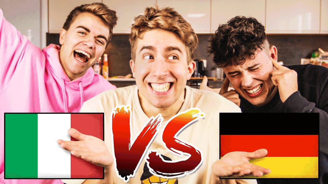 Italiener lernt DEUTSCH ohne AKZENT! ft. Crispyrob & Simon Will | Falco
