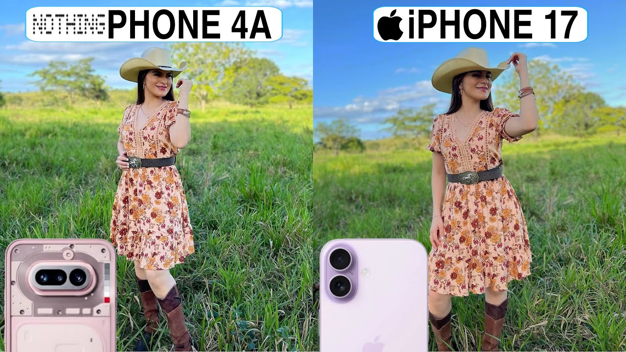 Сравнение камер телефона Nothing Phone 4A и iPhone 17.