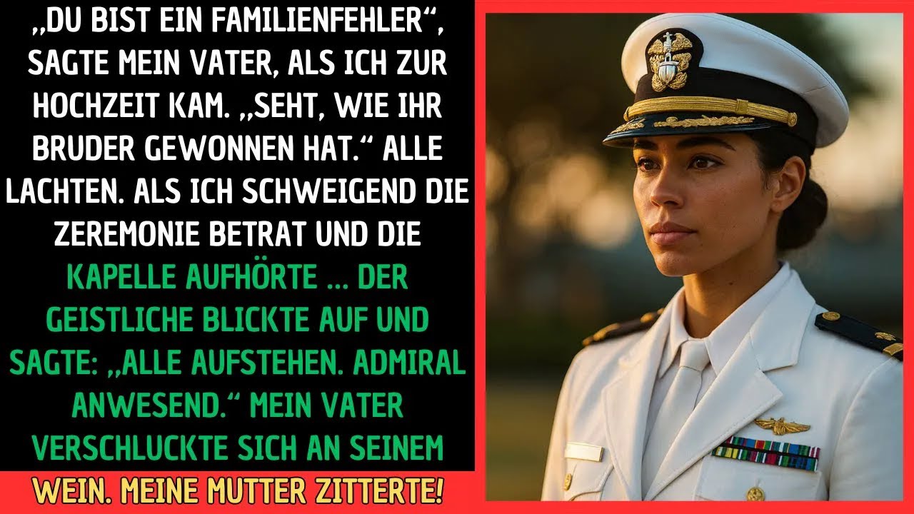Bei der Hochzeit meines Bruders blamierte mich mein Vater – bis er hörte ‚Admiral…