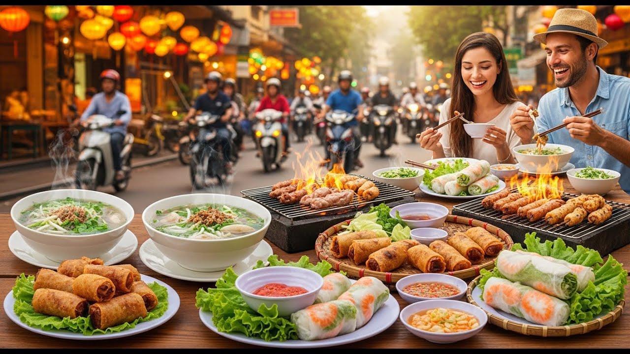Hot Hanoi Street Food Tour! 🇻🇳 The BEST Night Walk in Vietnam&rsquo;s Capital 4K