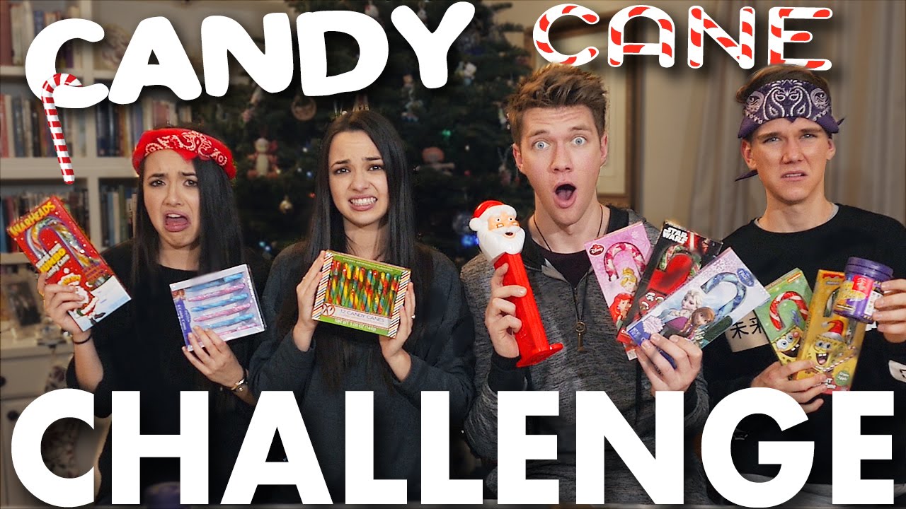 CANDY CANE CHALLENGE + BEAN BOOZLED CHALLENGE! Merrell Twins vs. Key Bros | Collins Key