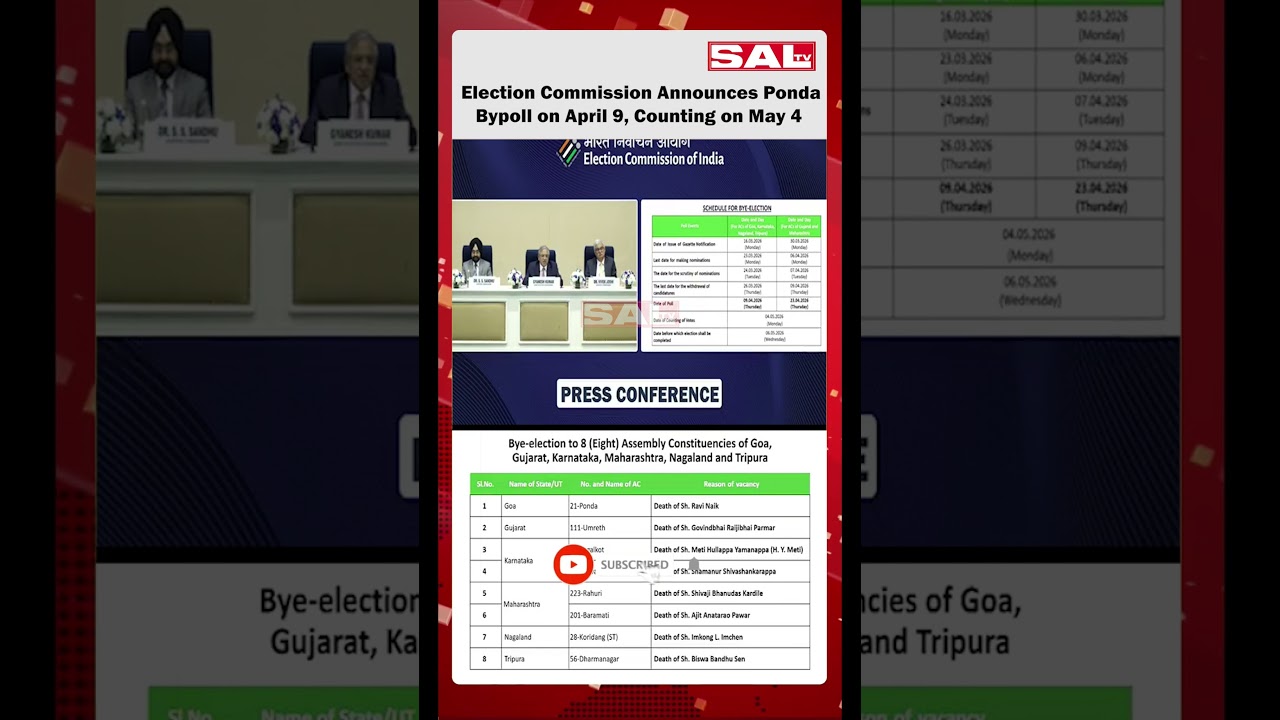 Election Commission Announces Ponda Bypoll on April 9, Counting on May 4