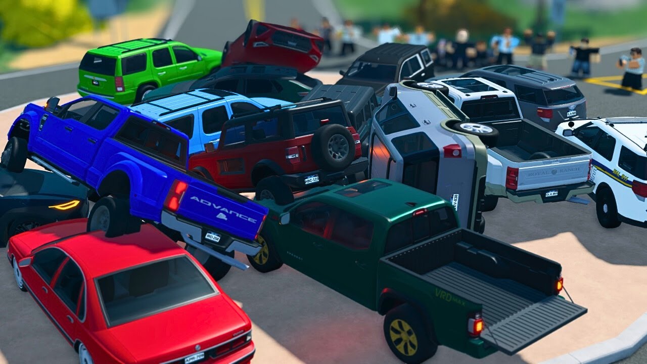 Roundabout causes MASSIVE CAR PILEUP! (Emergency Response Liberty County)