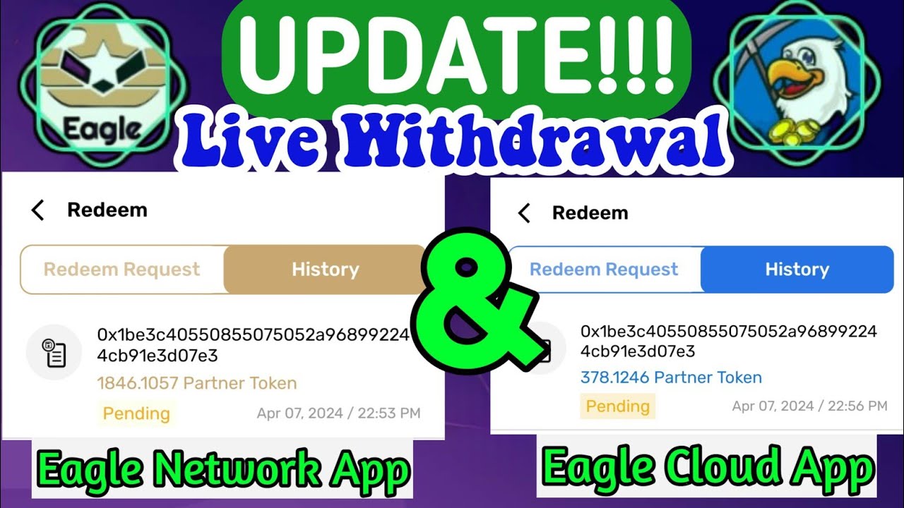 Live Withdrawal from Eagle Network Project