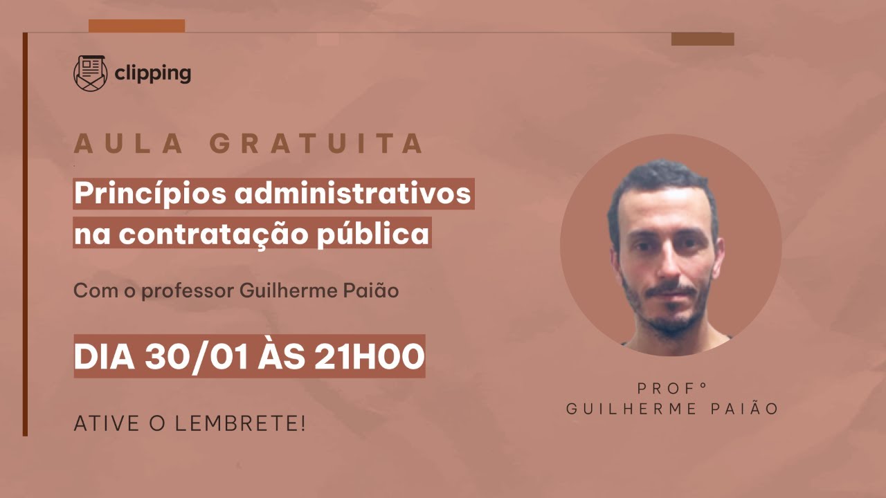 Princípios administrativos na contratação pública | Aula Gratuita