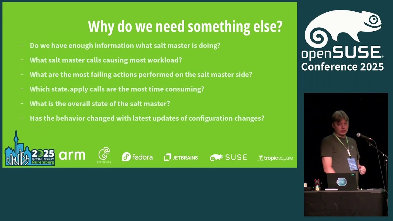 openSUSE Conference 2025 - Optimizing Salt infrastructure with advanced monitoring Salt events