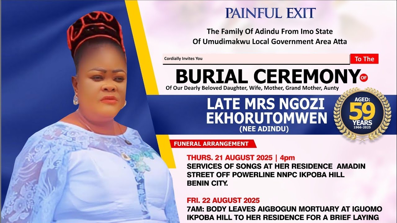 LATE MRS NGOZI EKHORUTOMWEN 1