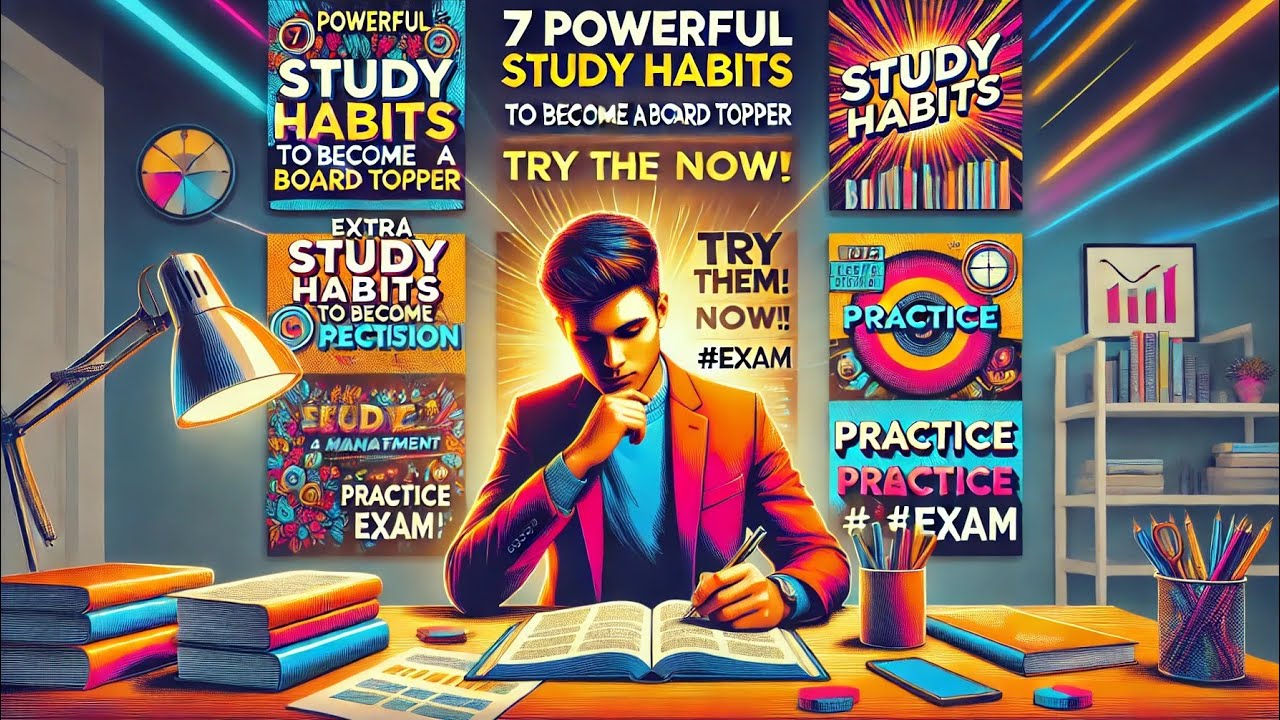 7 Powerful STUDY HABITS to Become a Board TOPPER - Try them NOW!! #exam
