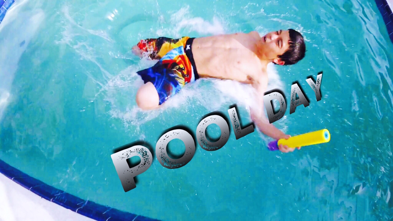 A Day In The Pool💦 with InTex Island with slide Review