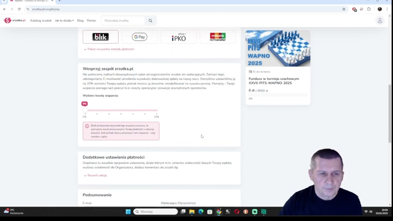 Wpłata na 27 PITS przez zrzutka.pl